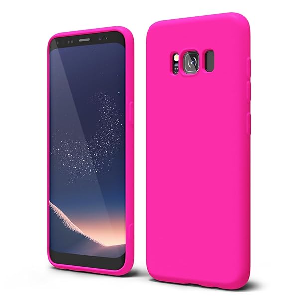 oakxco Oakxco Hot Pink Fuchsia Liquid Silicone Phone Case for Samsung Galaxy S24 Ultra Slim Soft Rubber Gel Cover for Women and Girls - View 2 of 9