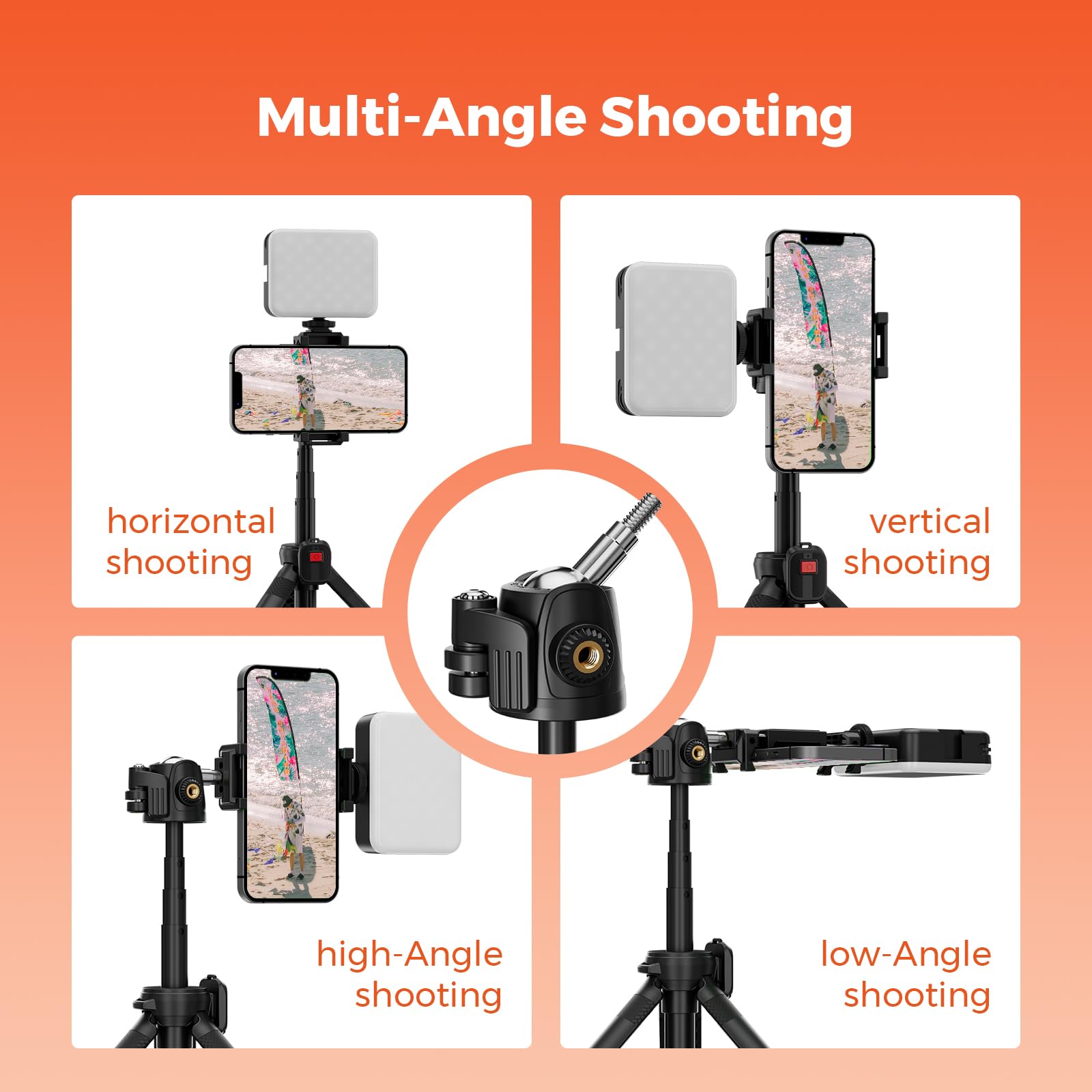 NearStream NearStream VK10 Vlogging Kit for Smartphone with Light Microphone Mount Tripod and Remote Control Ideal for Content Creators and YouTube Starters - View 2 of 8