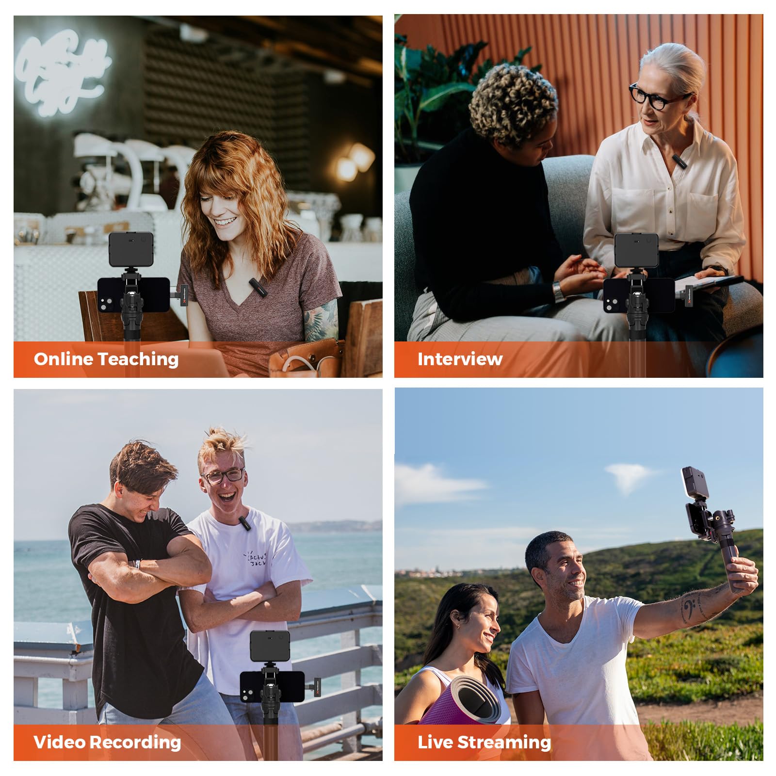 NearStream NearStream VK10 Vlogging Kit for Smartphone with Light Microphone Mount Tripod and Remote Control Ideal for Content Creators and YouTube Starters - View 6 of 8