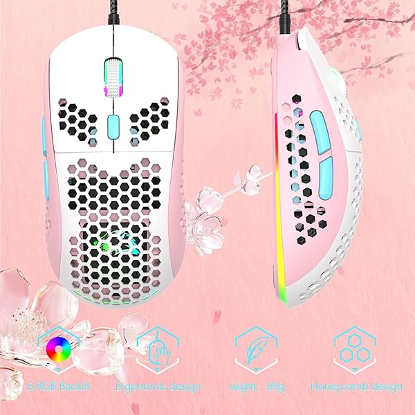 SELORSS RK-T60 Wired 60% TKL Mechanical Gaming Keyboard with Rainbow Backlight and Coiled Aviator Cable for Windows Laptop PS4 PC Gamer - View 9 of 11