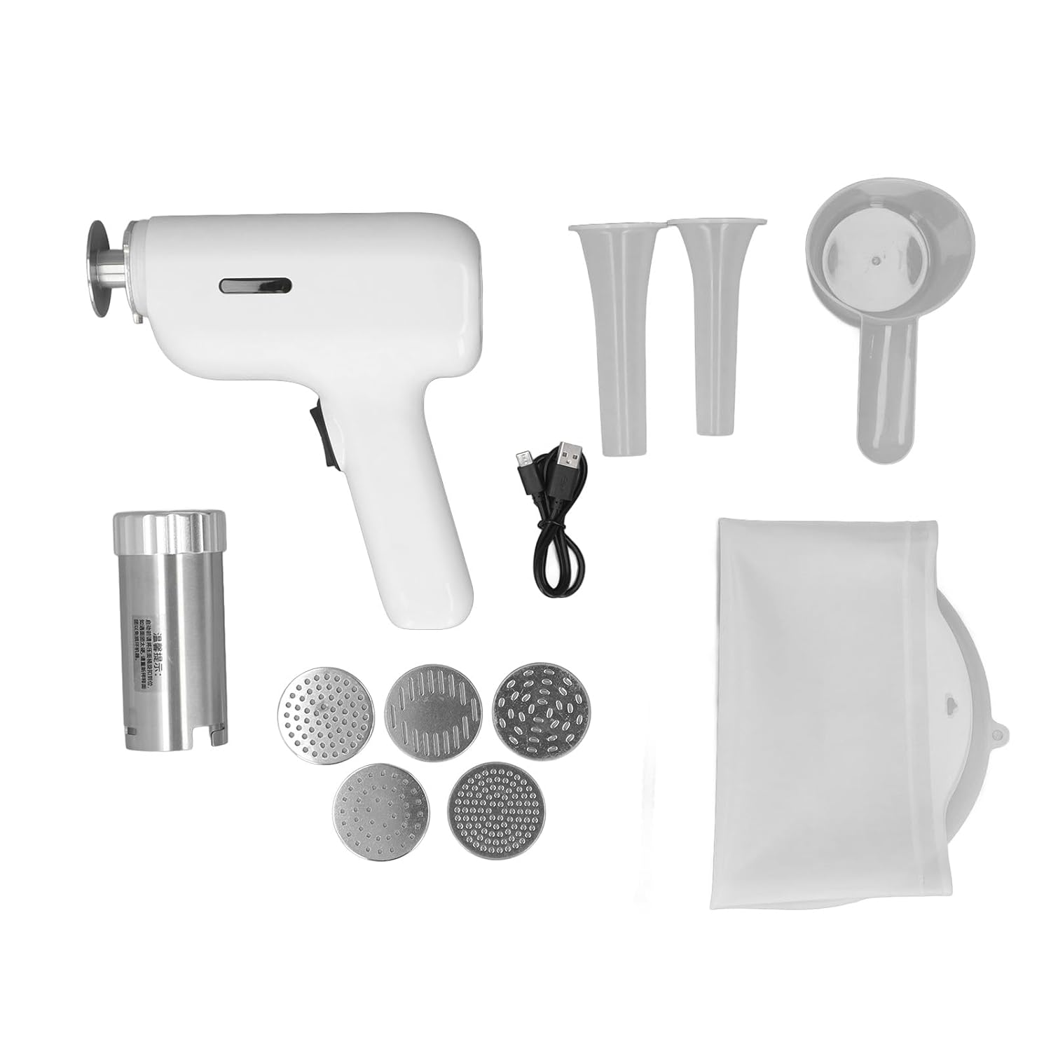 Fockety Electric Pasta Maker Automatic Portable Handheld Noodle Maker with 5 Noodle Options for Homemade Spaghetti and Ramen - View 2 of 9