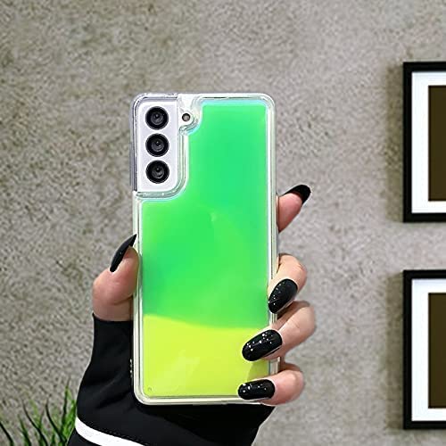 Yatchen Yatchen Liquid Fluorescent Case for Samsung Galaxy S24 Luxury Glow in the Dark Quicksand Clear Soft TPU Back Cover Luminous Protector Green - View 7 of 7