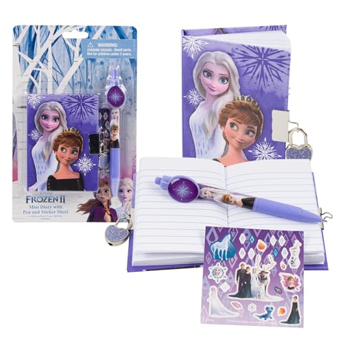 Innovative Designs Frozen 2 Mini Diary with Stickers & Pen: Creative Designs for Kids