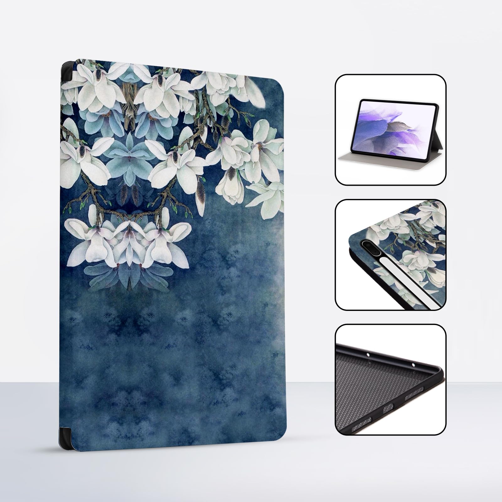 Nuouxoco Nuouxoco Shockproof Case for Galaxy Tab S7 FE 12.4 inch 2021 with Multi-Angle Kickstand Compatible with Models SM-T730 T733 T736 T738 T970 T975 T976 T978 - View 6 of 7