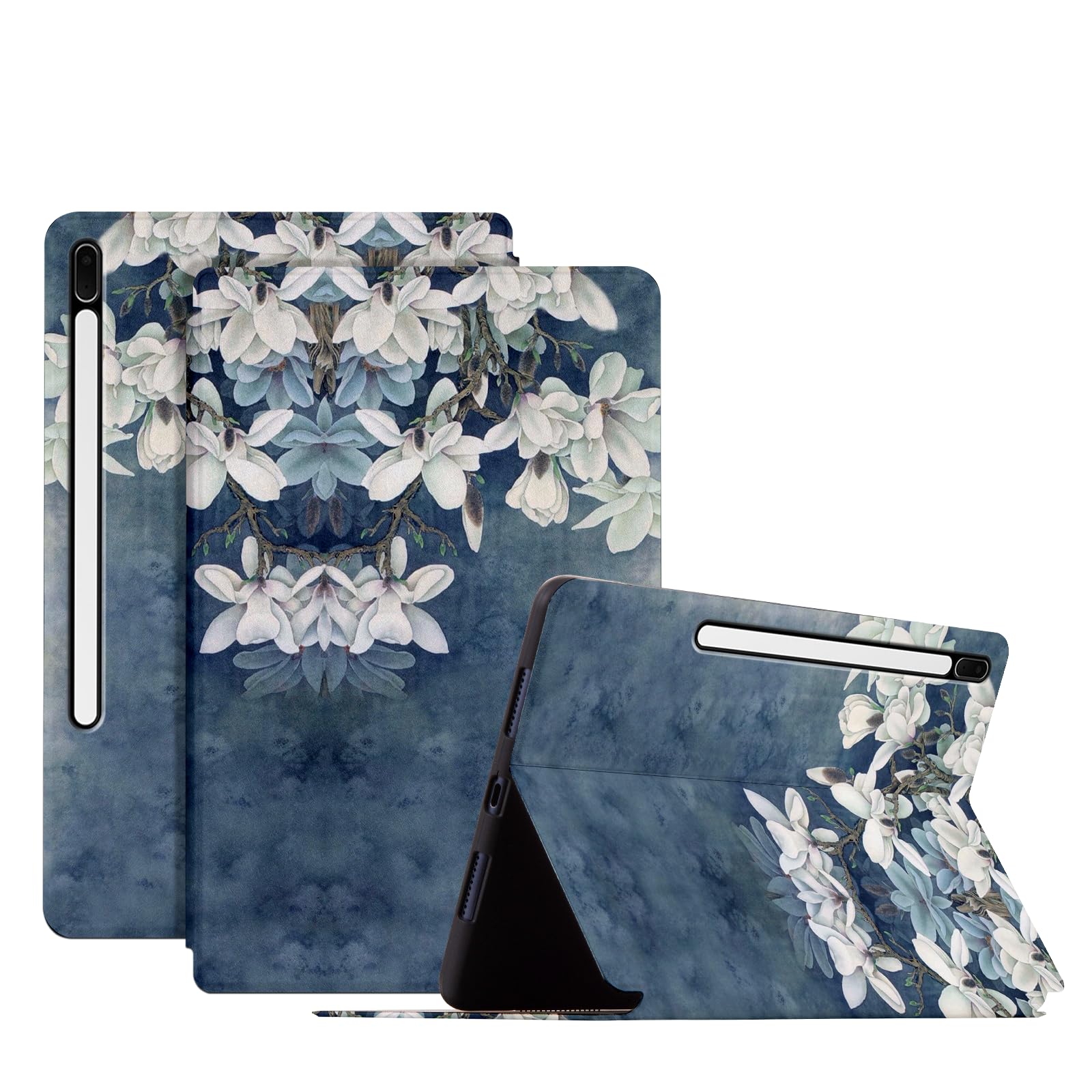 Nuouxoco Shockproof Case for Galaxy Tab S7 FE 12.4 inch 2021 with Multi-Angle Kickstand Compatible with Models SM-T730 T733 T736 T738 T970 T975 T976 T978