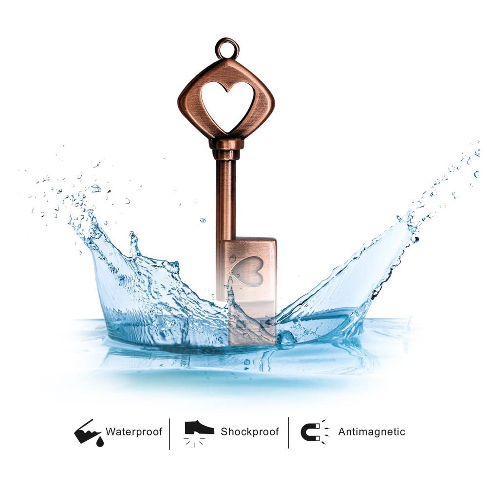 EZITSOL 64GB Heart Shape USB Flash Drive Cute Keychain exFat Thumb Drive Perfect Gift for Anniversary Birthday Photographer Wedding - View 5 of 5