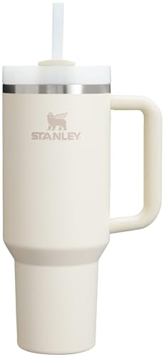 STANLEY Stanley Quencher H2.0 Tumbler 40 oz - Insulated, BPA-Free, Cupholder Compatible with 3-Way Lid & Handle - Cream 2.0