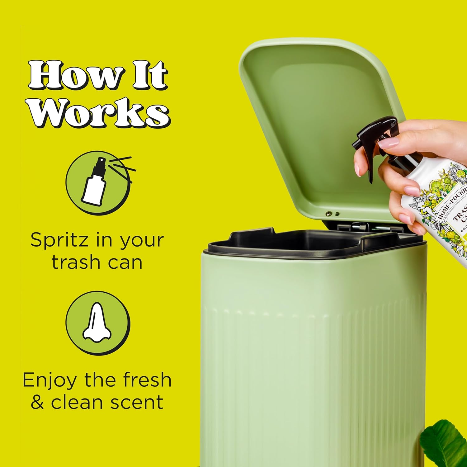 Poo-Pourri Home Pourri Trash Can Odor Freshener 8 Fl Oz Lime Zest and Matcha for Fresh Smelling Home - View 4 of 8