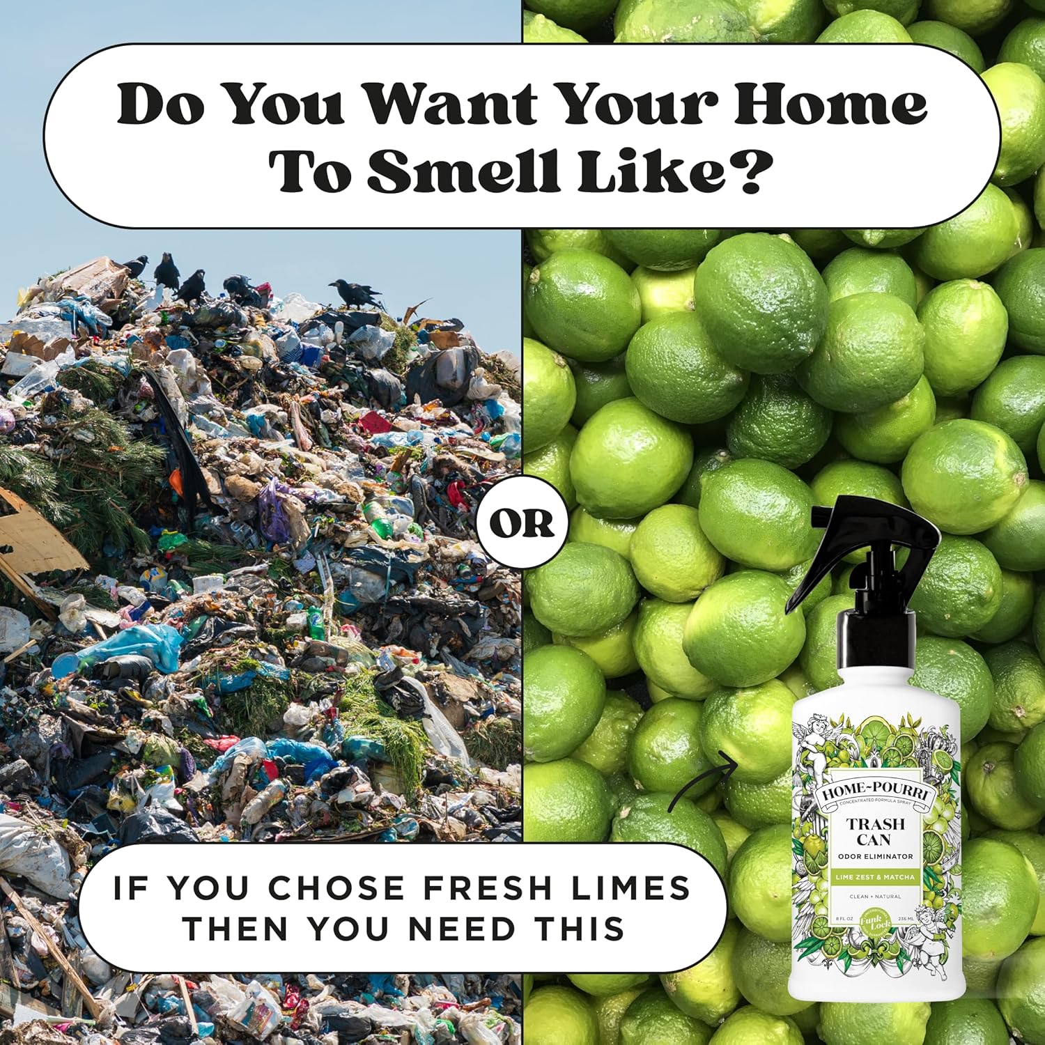 Poo-Pourri Home Pourri Trash Can Odor Freshener 8 Fl Oz Lime Zest and Matcha for Fresh Smelling Home - View 7 of 8