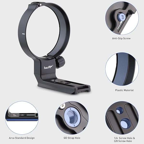 Haoge Haoge LMR-Z186 Lens Collar for Nikon Z 180-600mm: Tripod Mount with Arca Quick Release - View 6 of 10