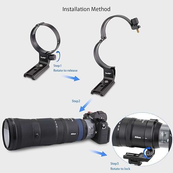 Haoge Haoge LMR-Z186 Lens Collar for Nikon Z 180-600mm: Tripod Mount with Arca Quick Release - View 9 of 10
