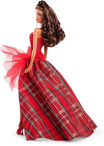 Barbie Barbie Signature 2024 Holiday Doll: Light Brown Hair & Plaid Gown - Collectible Toy in Display Packaging - View 7 of 8