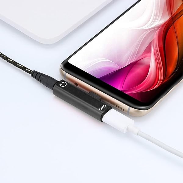 BUBUCAM BUBUCAM USB C to 3.5MM Audio Adapter 2 in 1 Charging Cable for Huawei Xiaomi High Quality Sound and Fast Charging - View 6 of 8