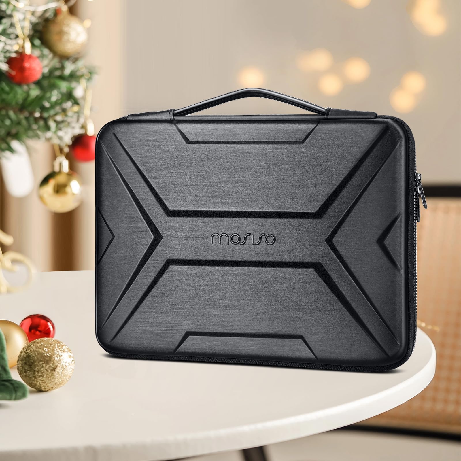 MOSISO MOSISO 15-16 Inch Laptop Hard Case Waterproof Shockproof Sleeve for MacBook HP Dell Artistic Geometric Design Black Carrying Bag - View 7 of 7