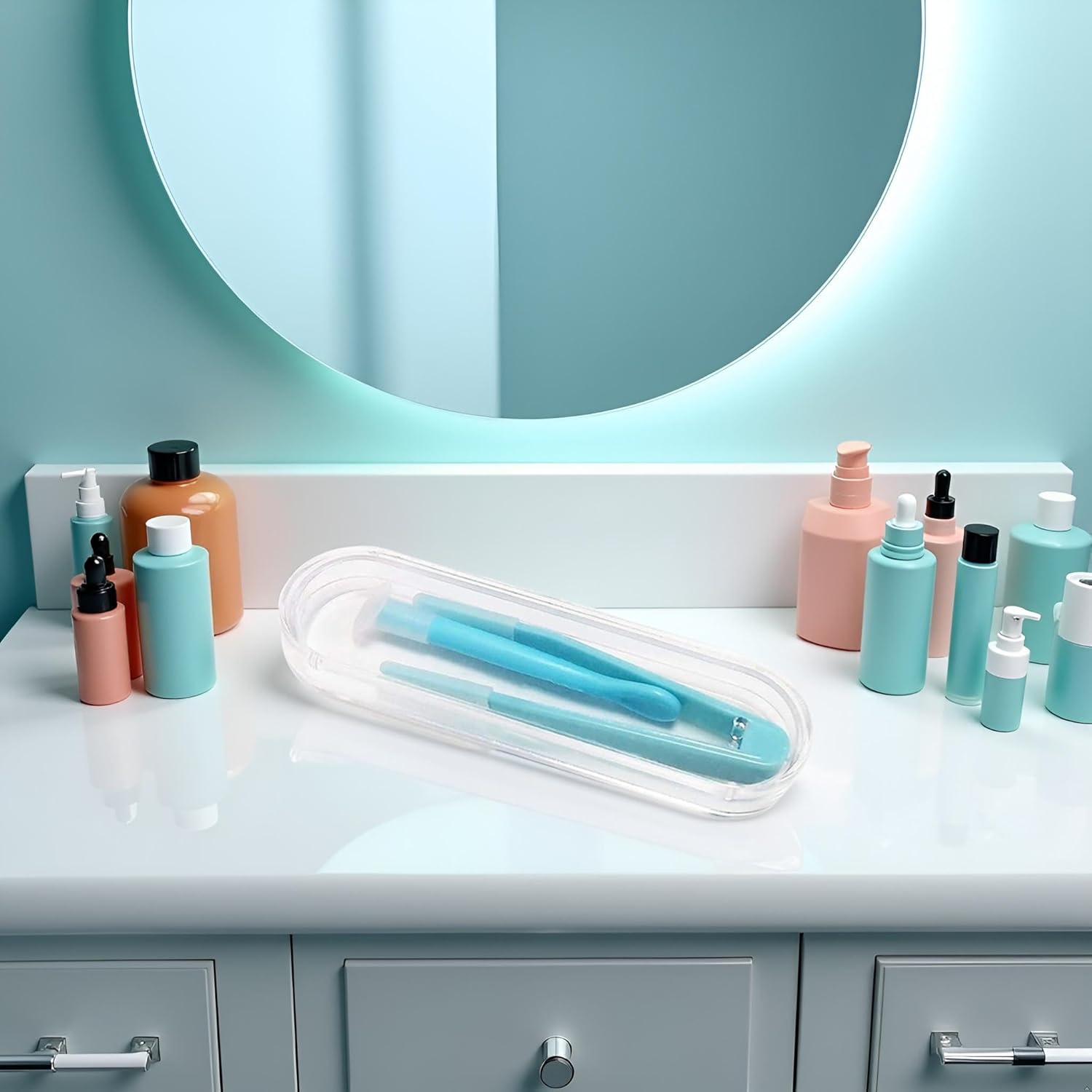 DPWOUM DPWOUM Blue Contact Lens Applicator Remover and Tweezer Soft Tip Compact Multipurpose Tool for Easy Lens Handling - View 2 of 9