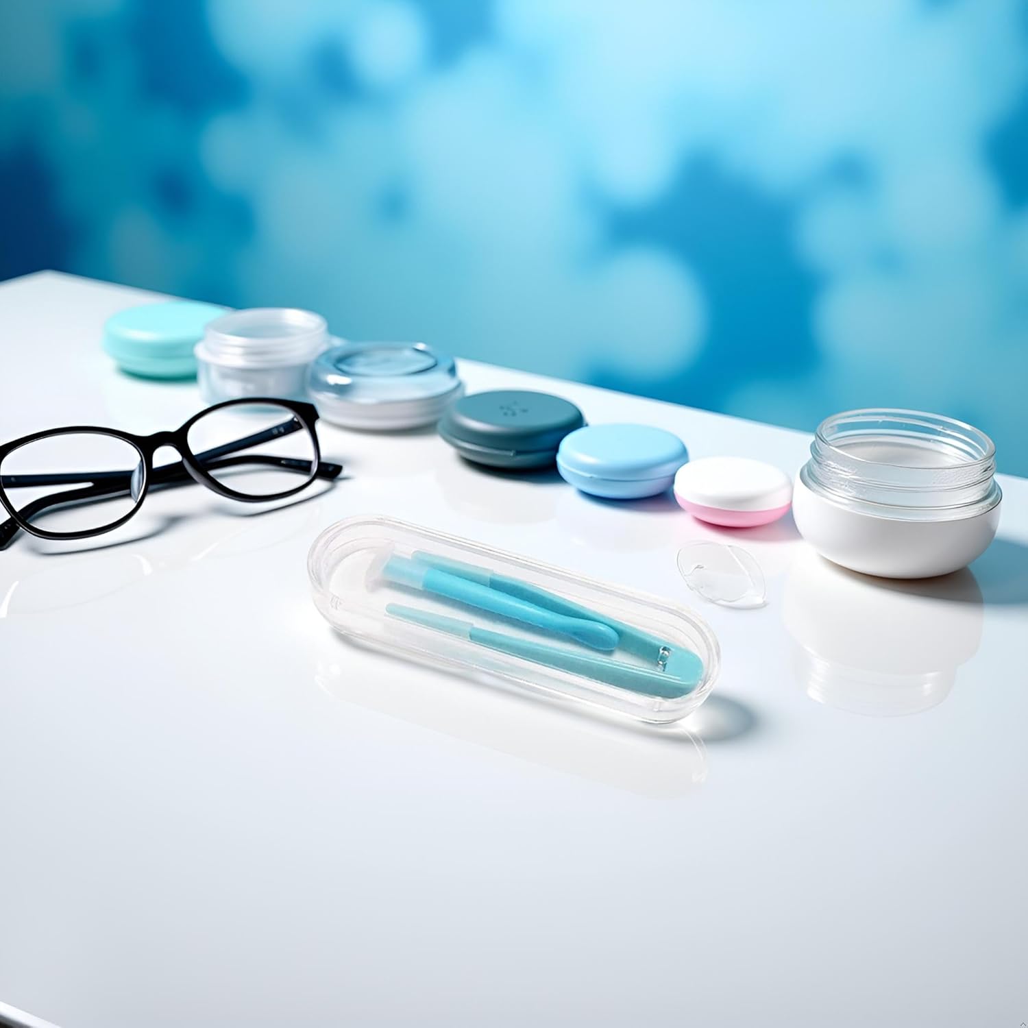 DPWOUM DPWOUM Blue Contact Lens Applicator Remover and Tweezer Soft Tip Compact Multipurpose Tool for Easy Lens Handling - View 5 of 9