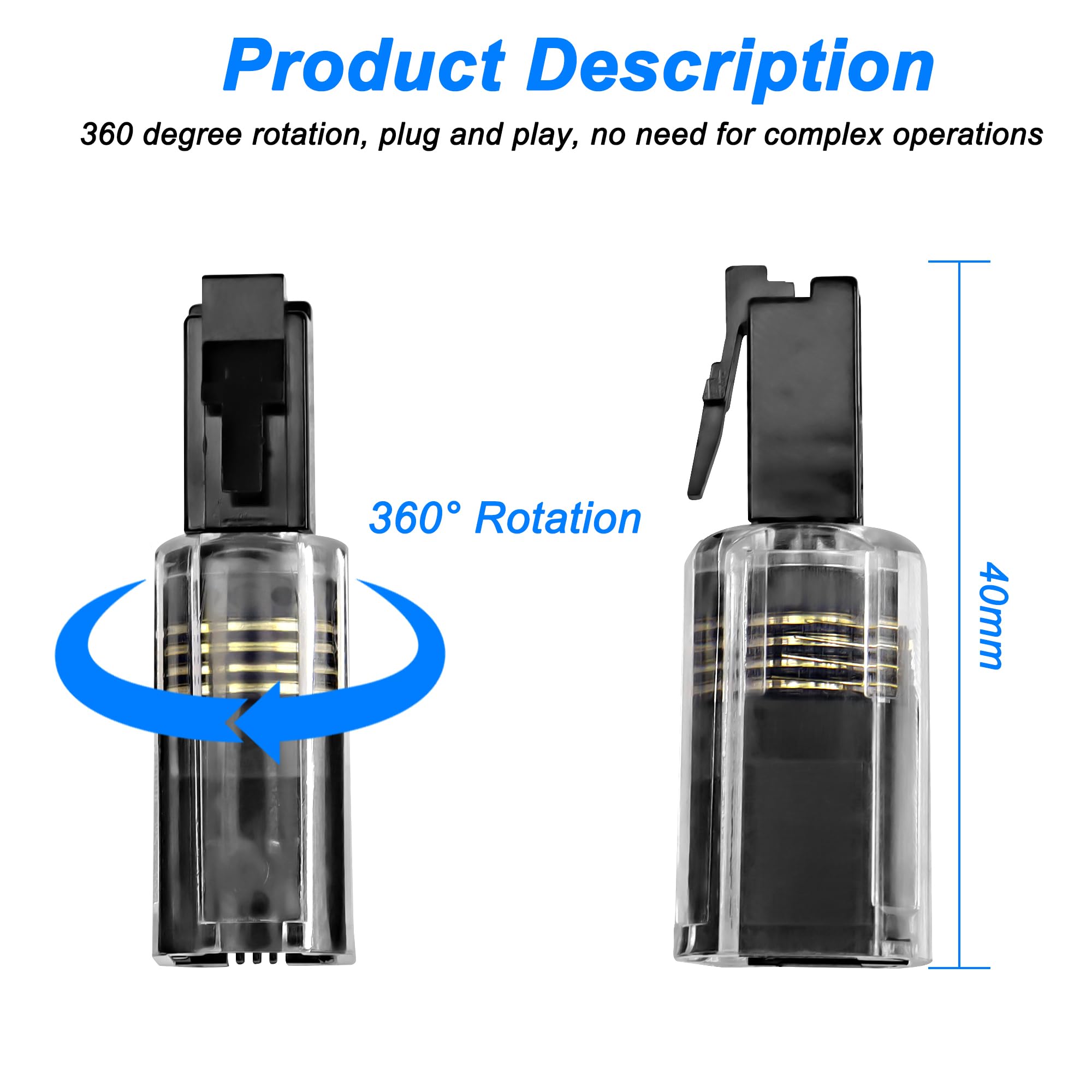 MEIRIYFA MEIRIYFA RJ9 Telephone Cord for Landline Detangler 4P4C Male to Male Coiled Cable 9.8FT 2 Pack for Desk Phone Handset - View 4 of 7