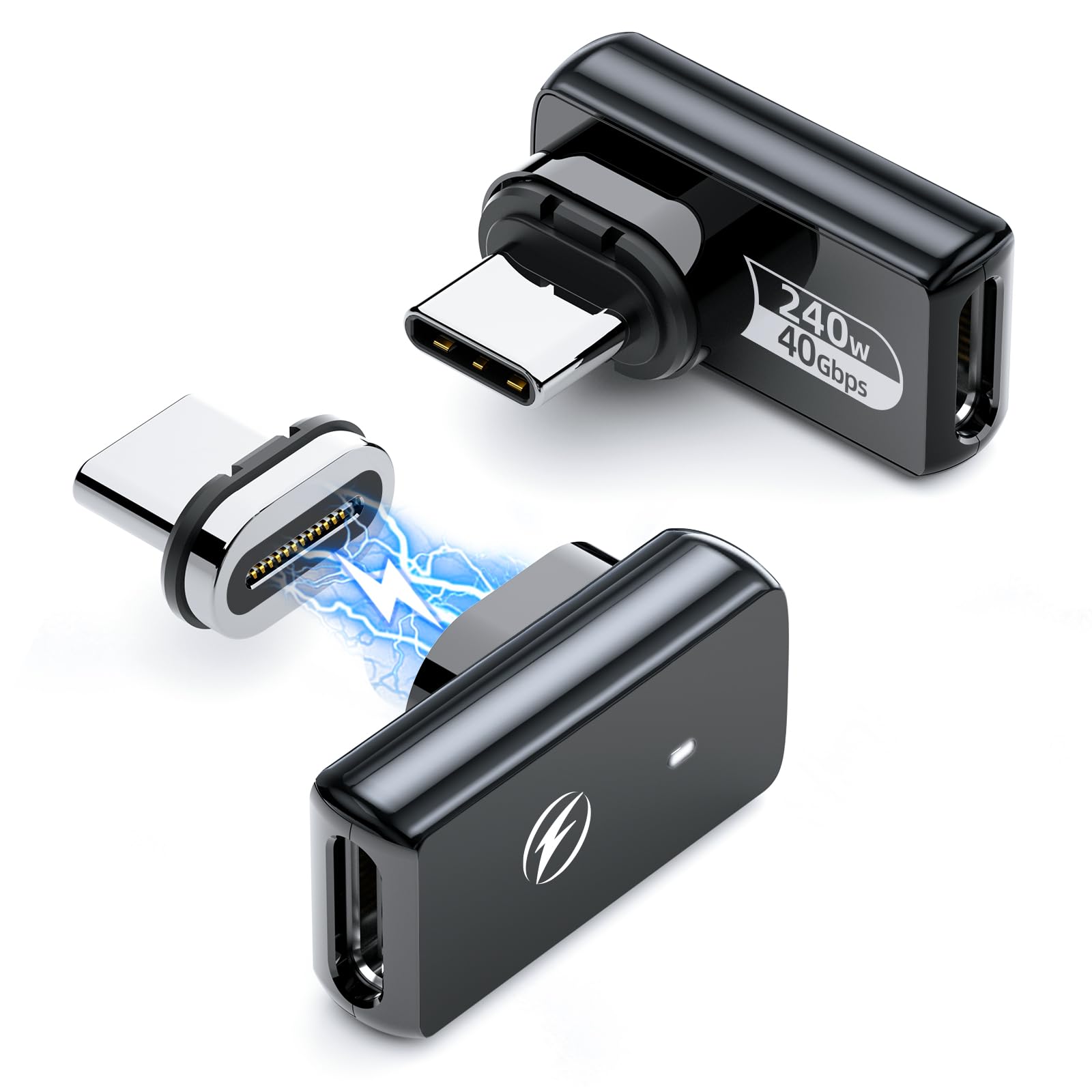 HanCenDa HanCenDa 240W Magnetic USB C Adapter 2Pack 24PIN Supports 40Gbps Data Transfer and 8K 60Hz Video for MacBook Pro Air iPhone 15