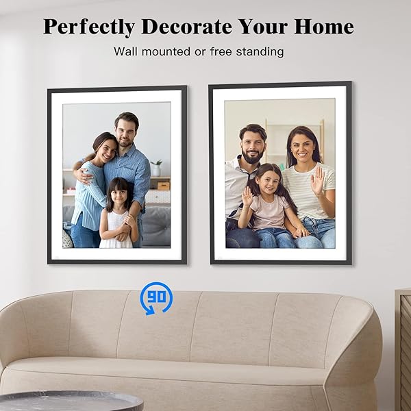 FULLJA Large 17 Inch Digital Photo Frame Dual Wifi 32GB IPS Touch Screen Share Photos via App Email Perfect Gift for Family and Friends - View 8 of 8