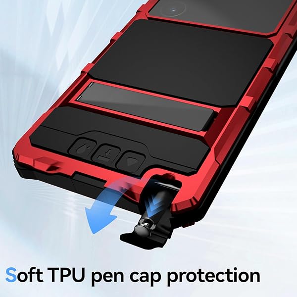 Lunivop Lunivop Heavy Duty Metal Case for Samsung Galaxy S24 Ultra with Built-in Screen Protection and Military Grade Rugged Design Red - View 6 of 8