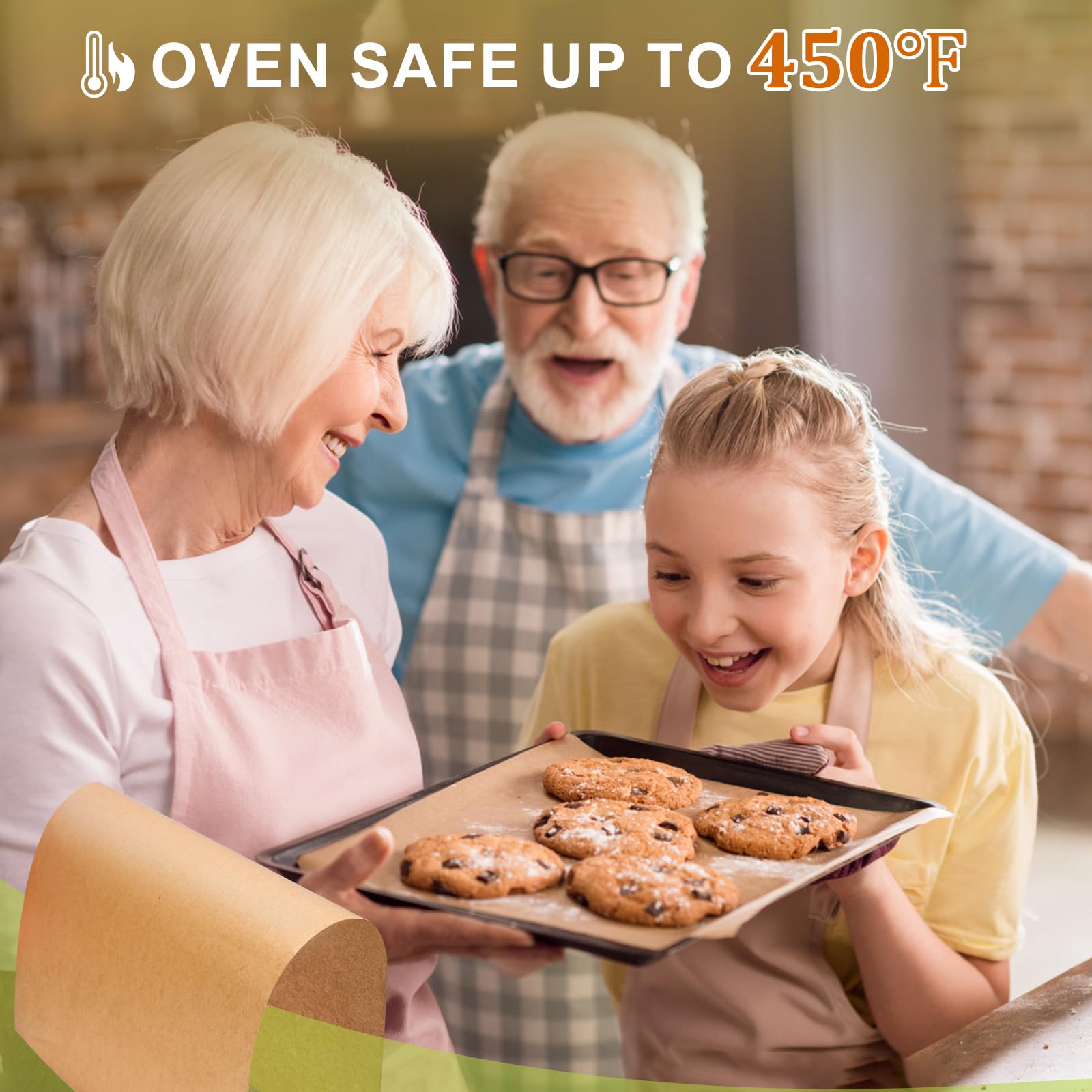 KIEGMIA 120PCS Non-Stick Unbleached Parchment Paper Sheets 12x16 Inches Ideal for Baking Cooking Steaming Grilling and Air Fryer Use - View 6 of 7