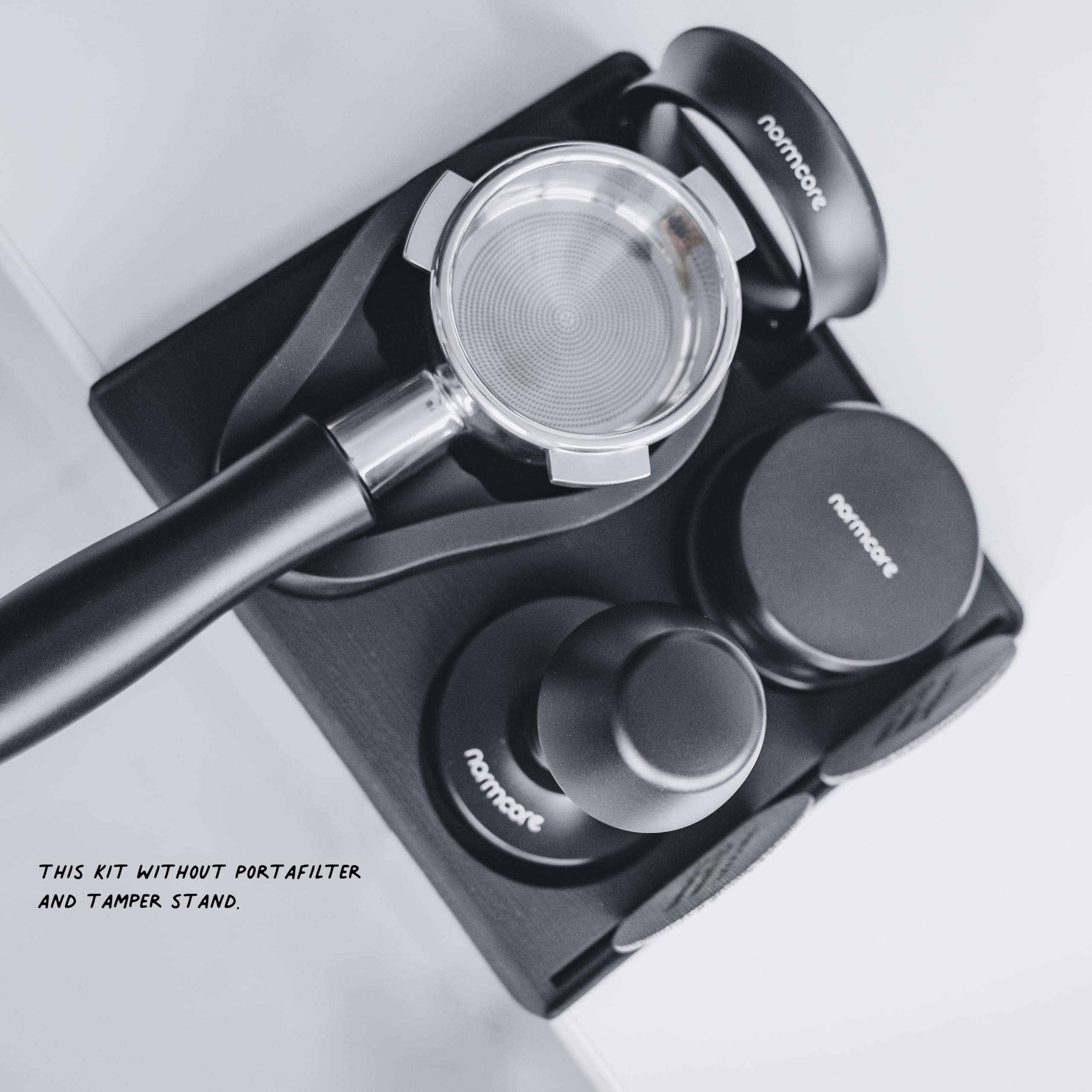 Normcore Normcore 53.3mm 7-in-1 Barista Kit with Tamper Distributor WDT Dosing Funnel Puck Screen Tamping Mat Portafilter Stand for Breville Sage 54mm - View 6 of 7