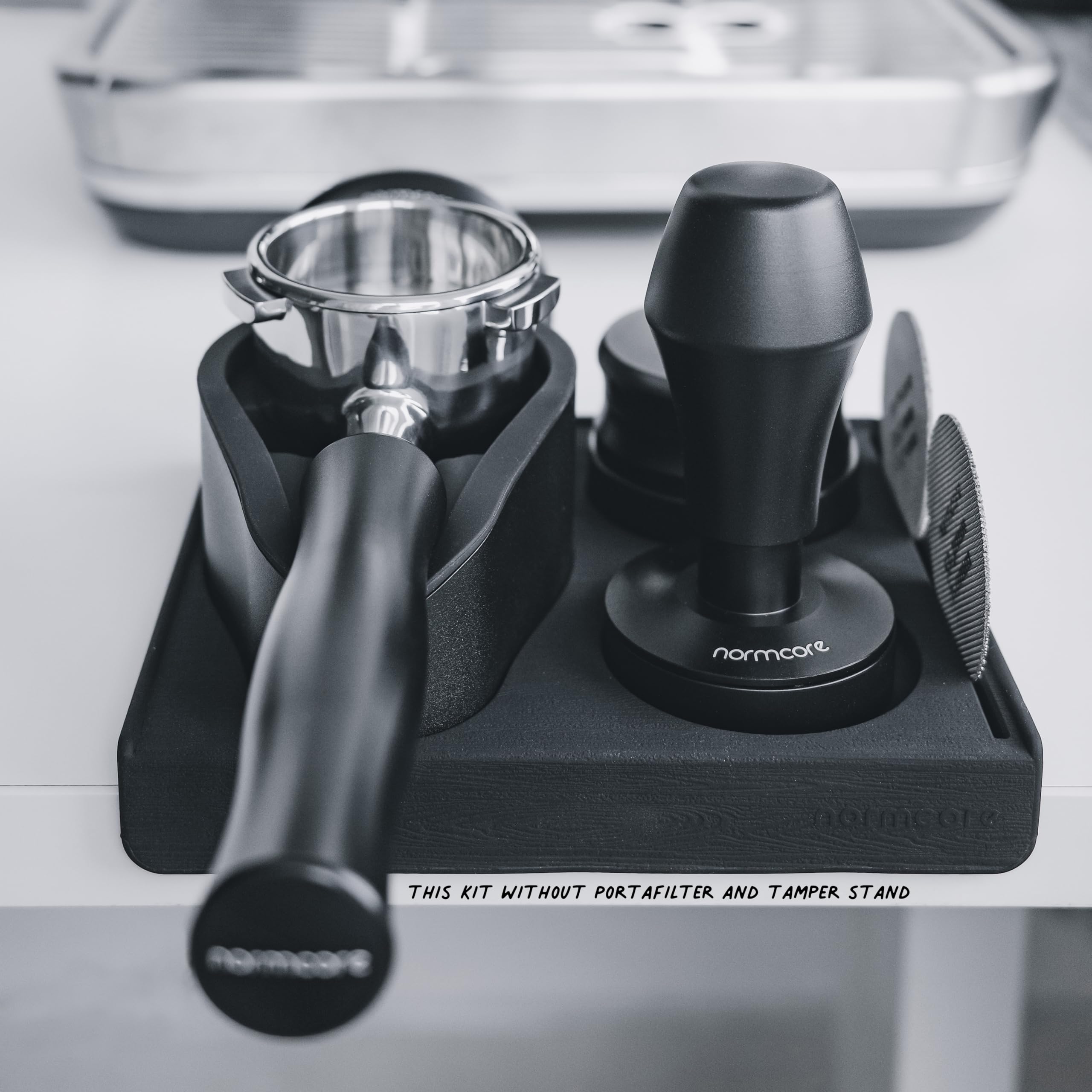 Normcore Normcore 53.3mm 7-in-1 Barista Kit with Tamper Distributor WDT Dosing Funnel Puck Screen Tamping Mat Portafilter Stand for Breville Sage 54mm - View 7 of 7