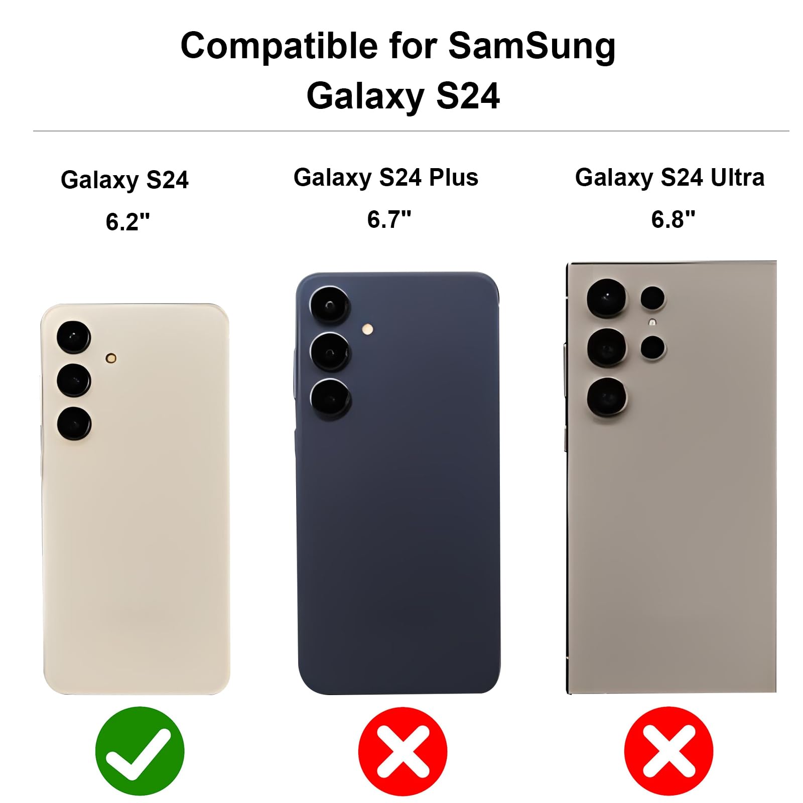 KIHUWEY KIHUWEY Samsung Galaxy S24 Case Wallet with Credit Card Holder Premium Leather Magnetic Clasp Heavy Duty Protective Cover Black - View 2 of 7