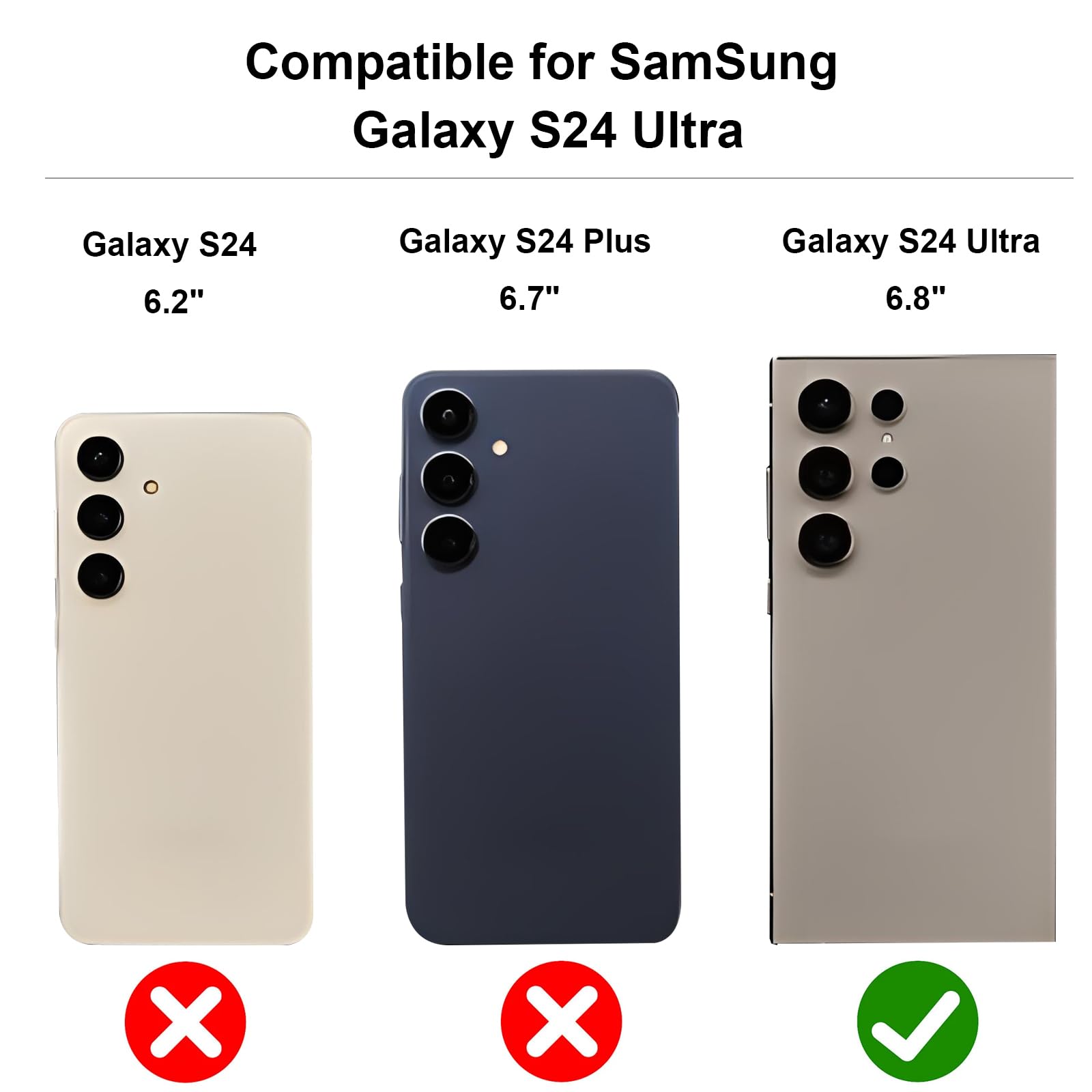 KIHUWEY KIHUWEY Samsung Galaxy S24 Ultra Case Wallet with Credit Card Holder Premium Leather Heavy Duty Protective Cover Black - View 2 of 7