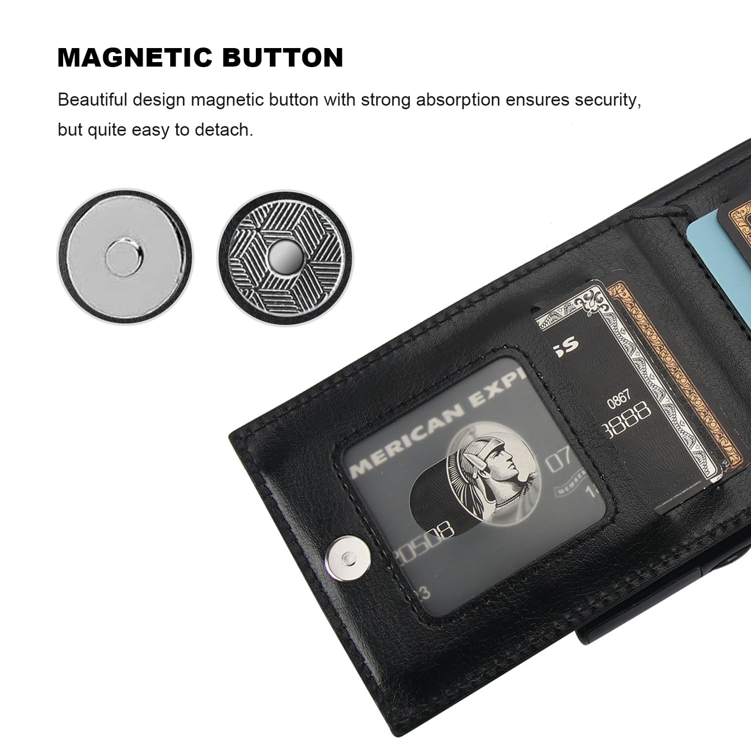 KIHUWEY KIHUWEY Samsung Galaxy S24 Ultra Case Wallet with Credit Card Holder Premium Leather Heavy Duty Protective Cover Black - View 7 of 7