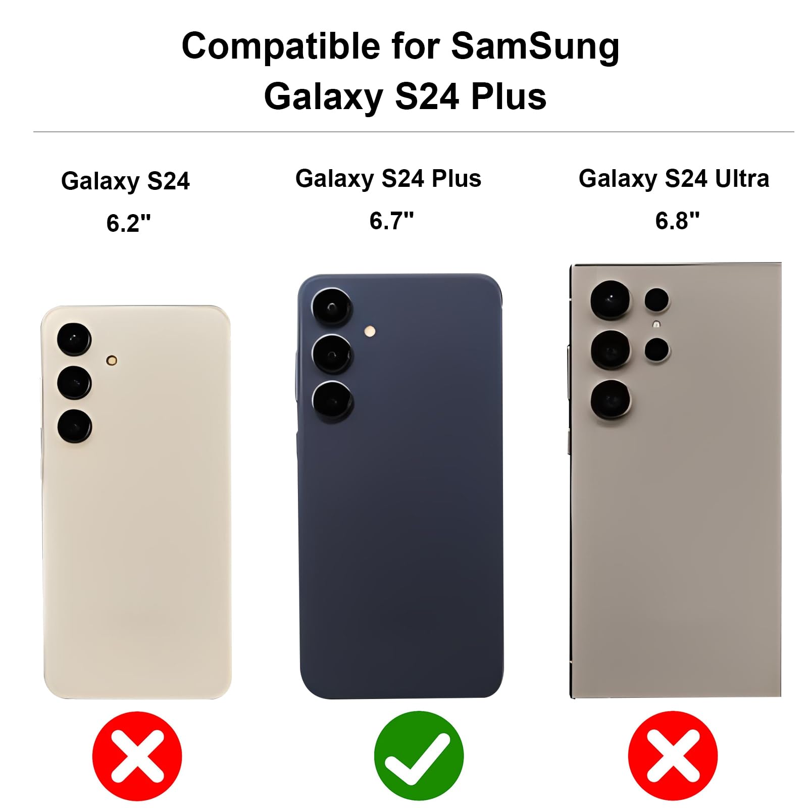 KIHUWEY KIHUWEY Samsung Galaxy S24 Plus Case Wallet with Credit Card Holder Flip Leather Magnetic Clasp Heavy Duty Protective Cover Gray 6.7 Inch - View 2 of 7