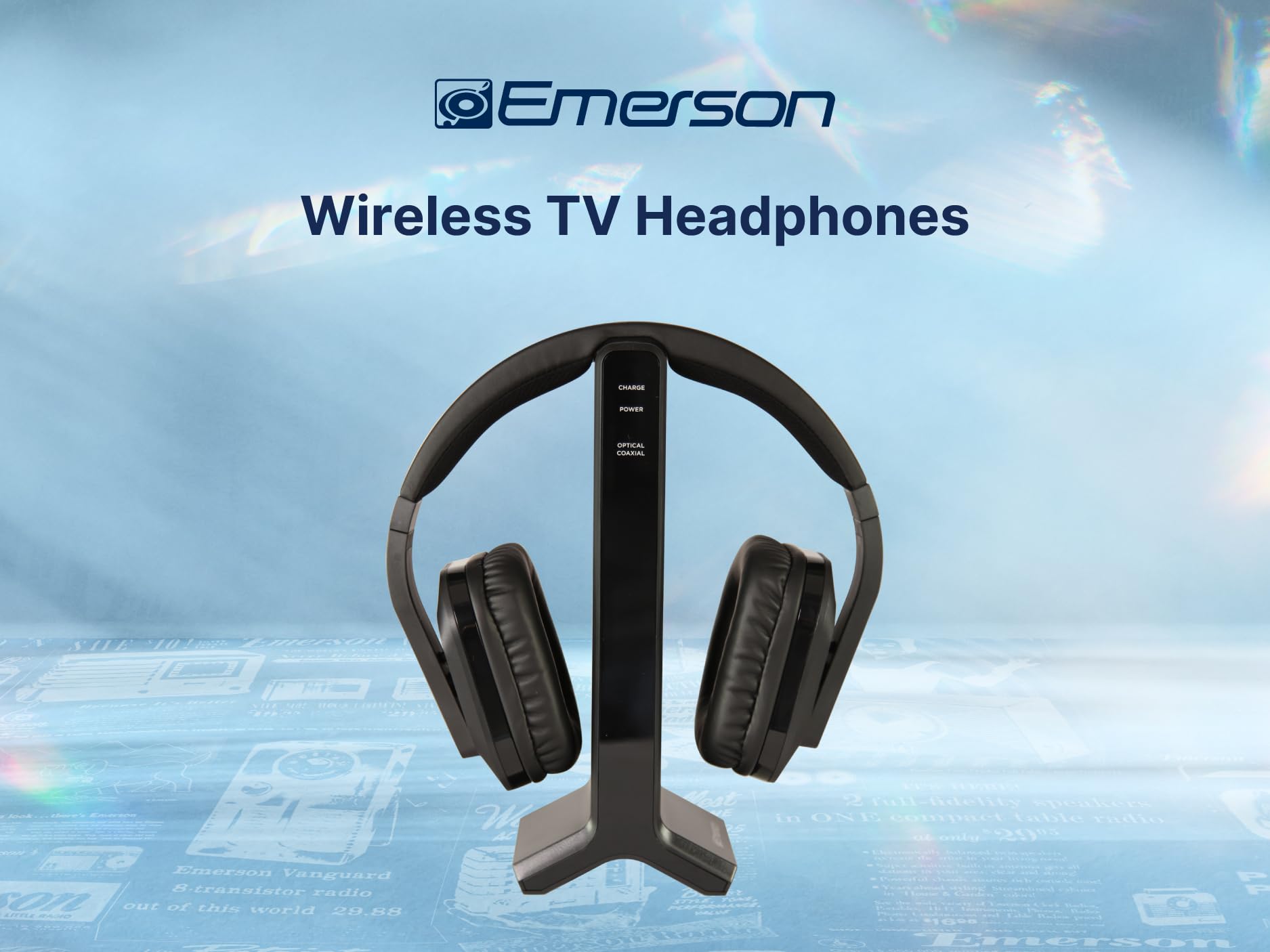 Emerson Emerson EE-9000 Wireless TV Headset with 2.4GHz RF Transmission and Noise Reduction for Clear Audio in Movies and Gaming - View 9 of 9