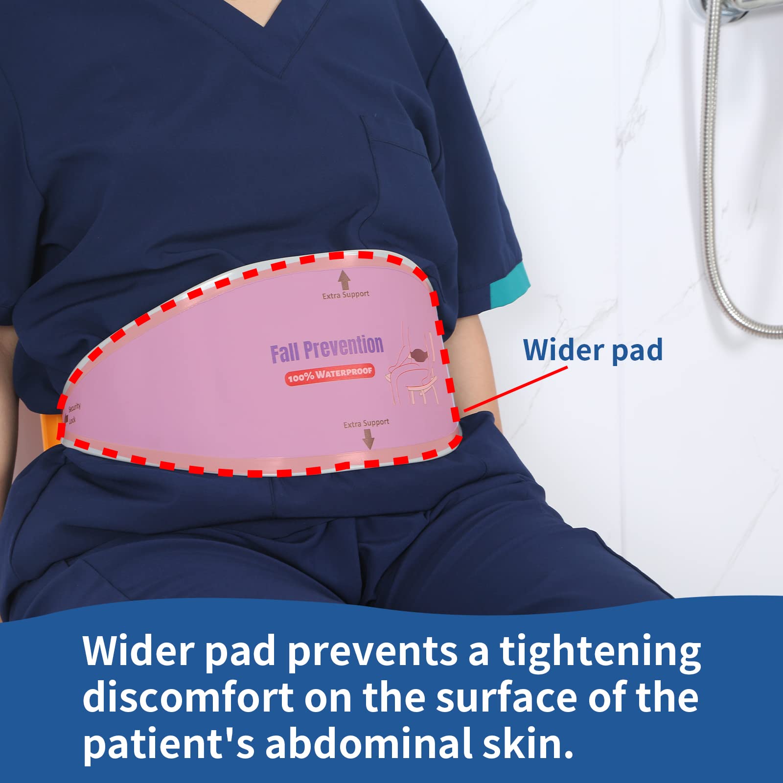 Ehucon Ehucon Elderly Shower Chair Anti-Slip Belt Universal Bath Bench for Disabled Patients Fall Prevention Nursing Care Supplies - View 2 of 7