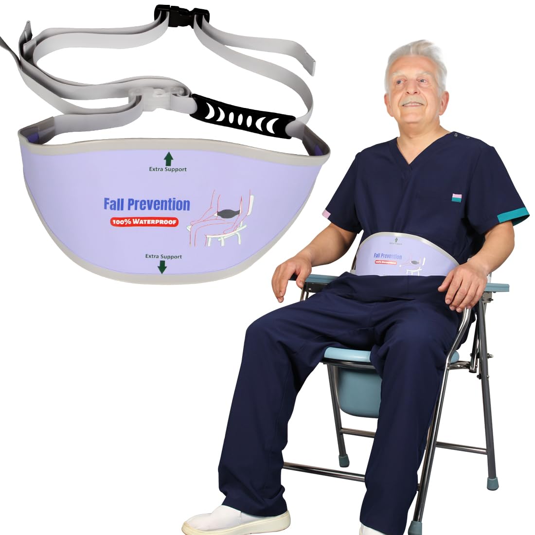 Ehucon Ehucon Elderly Shower Chair Anti-Slip Belt Universal Bath Bench for Disabled Patients Fall Prevention Nursing Care Supplies