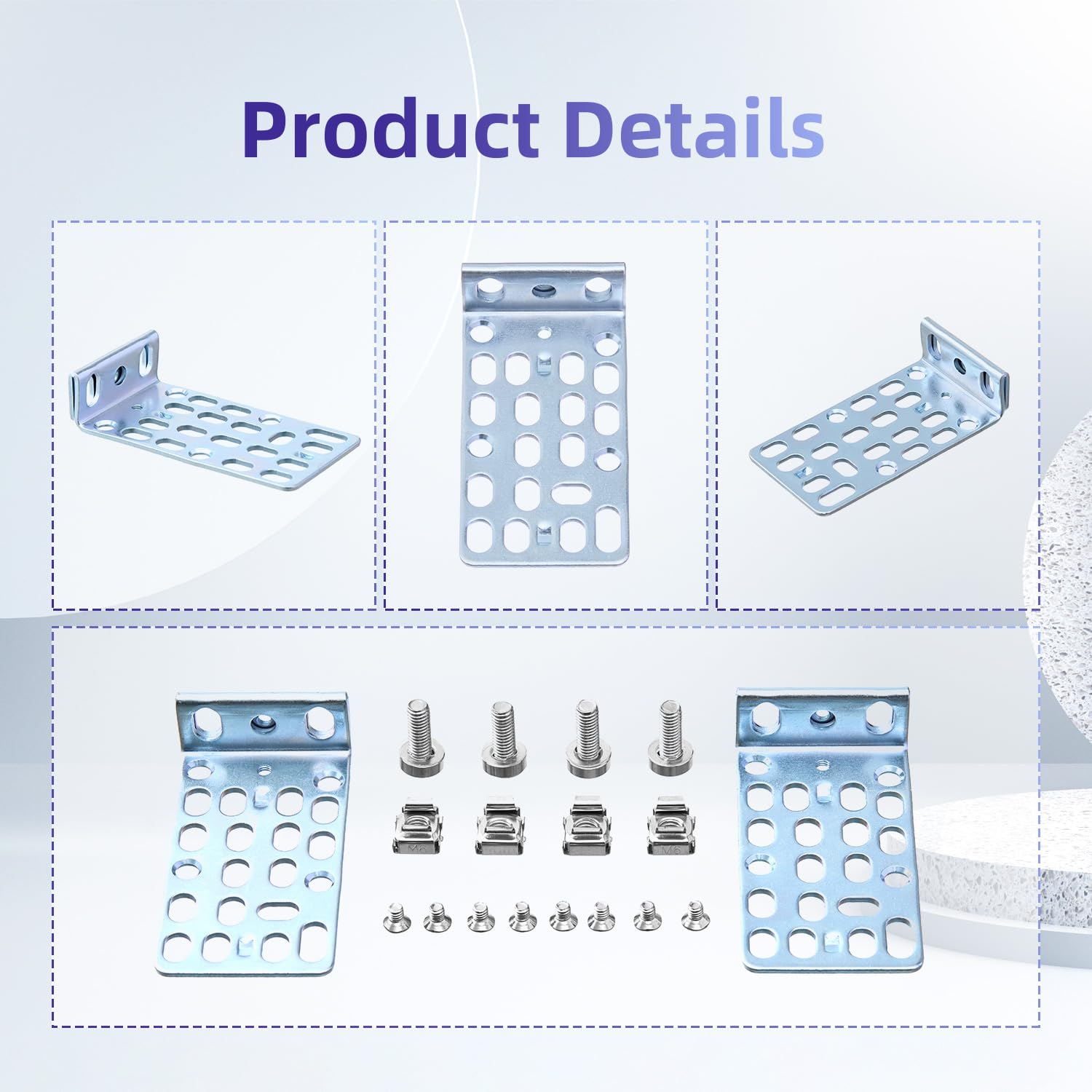 PhyinLan PhyinLan 1U Rack Mount Kit for Cisco Switches Compatible with Catalyst 3750 3750G 3750V2 and 2960 Series - View 5 of 7
