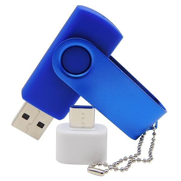 Chauuxee 512MB USB Flash Drive Type C OTG Thumb Drive Memory Stick for Students Blue Gift