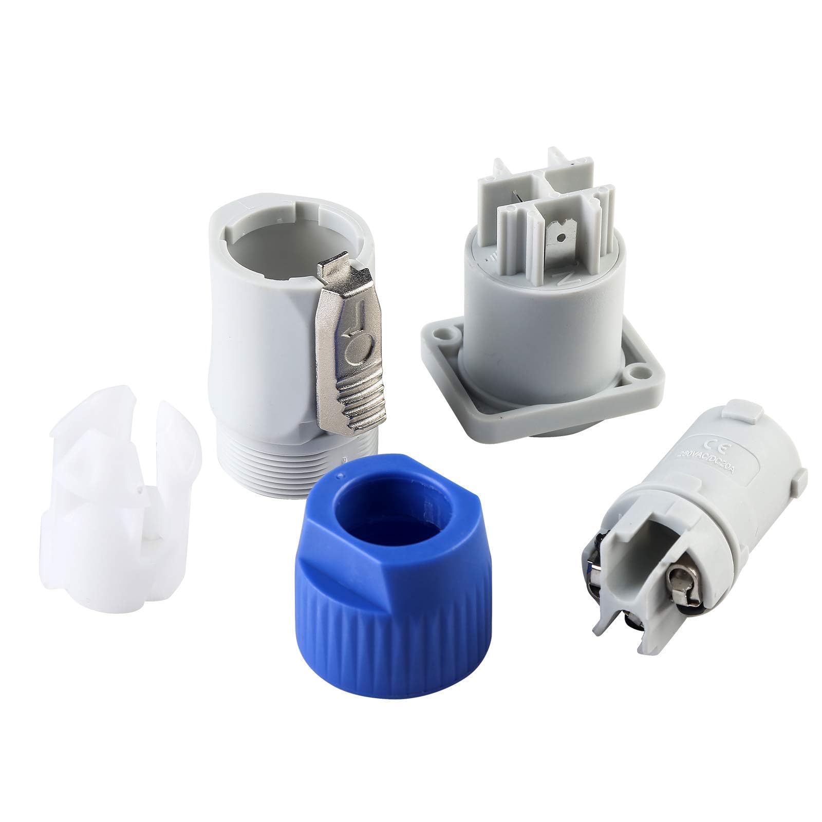 MAD OWL Powercon Connector Set 2 Pack Input Output Nac3fca Power Connector Plug Female Jack to Male Powercon - View 3 of 5