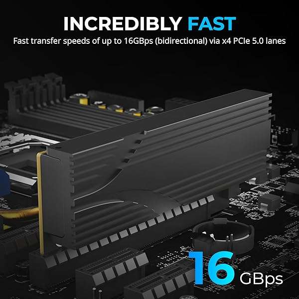 SABRENT Upgrade Your Storage: SABRENT M.2 NVMe SSD to PCIe x16 Adapter with Heatsink - PCIe 5.0 Compatible - View 8 of 8