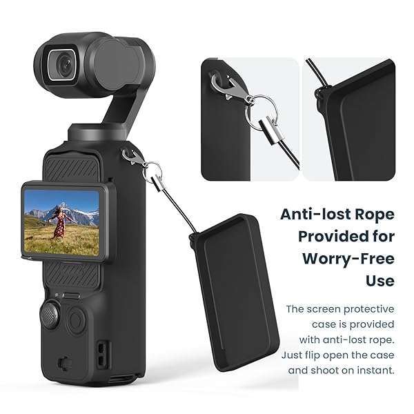 Buziba Buziba Silicone Protective Case for DJI Osmo Pocket 3 - Durable Gray Sleeve for Gimbal Action Camera Accessories - View 9 of 11
