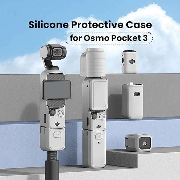 Buziba Buziba Silicone Protective Case for DJI Osmo Pocket 3 - Durable Gray Sleeve for Gimbal Action Camera Accessories - View 11 of 11