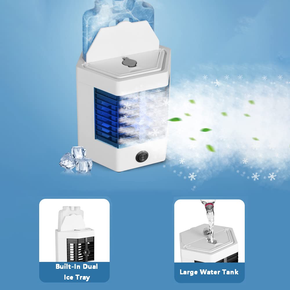 TOTMOX TOTMOX 5V 12W Portable Air Conditioner Mini Cooling Fan for Car Room 3-in-1 Compact Indoor AC Unit - View 3 of 9