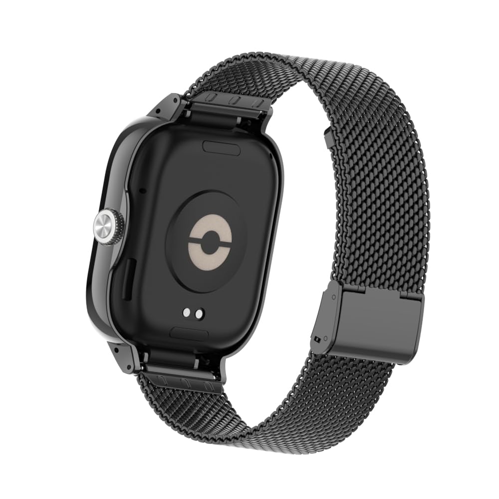 HOPMC HOPMC Redmi Watch 4 Strap Metal Case 22mm Stainless Steel Mesh Replacement Strap Black 230MM - View 5 of 9