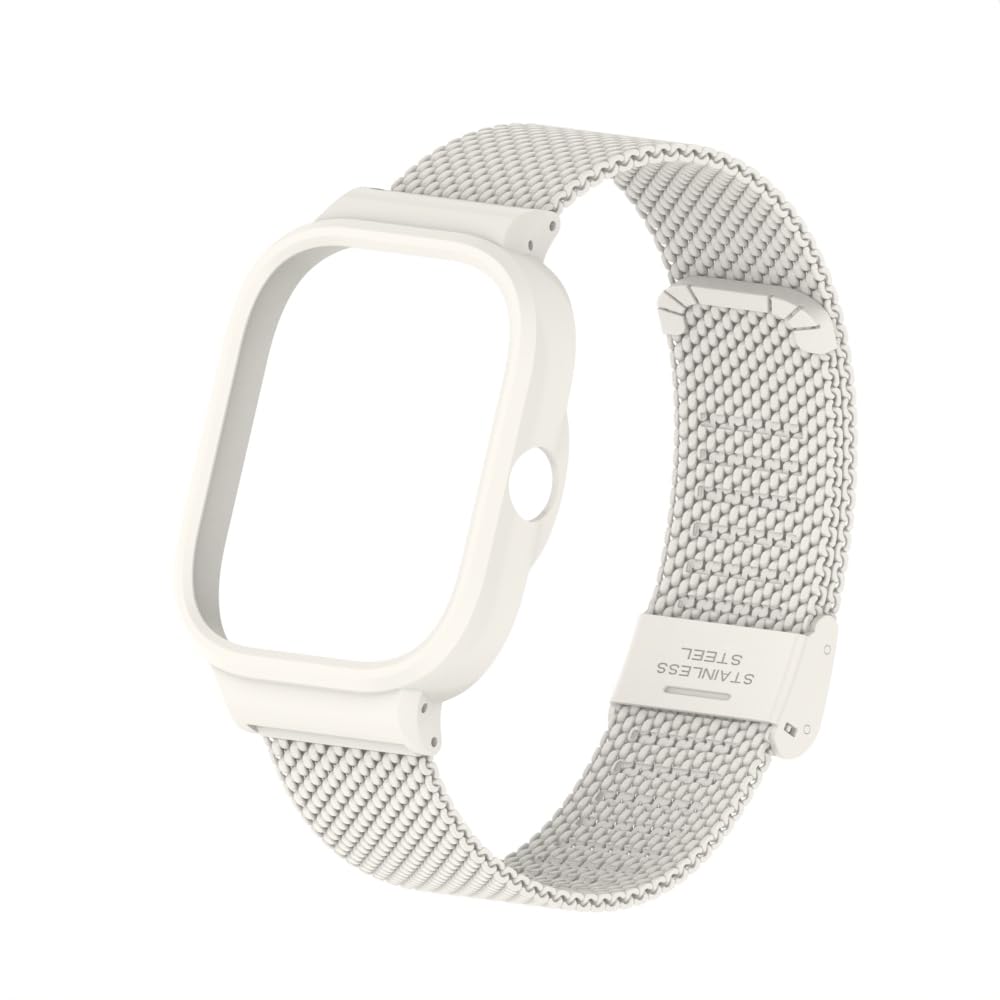 HOPMC HOPMC Redmi Watch 4 Strap Metal Case 22mm Stainless Steel Mesh Replacement Strap Black 230MM - View 8 of 9