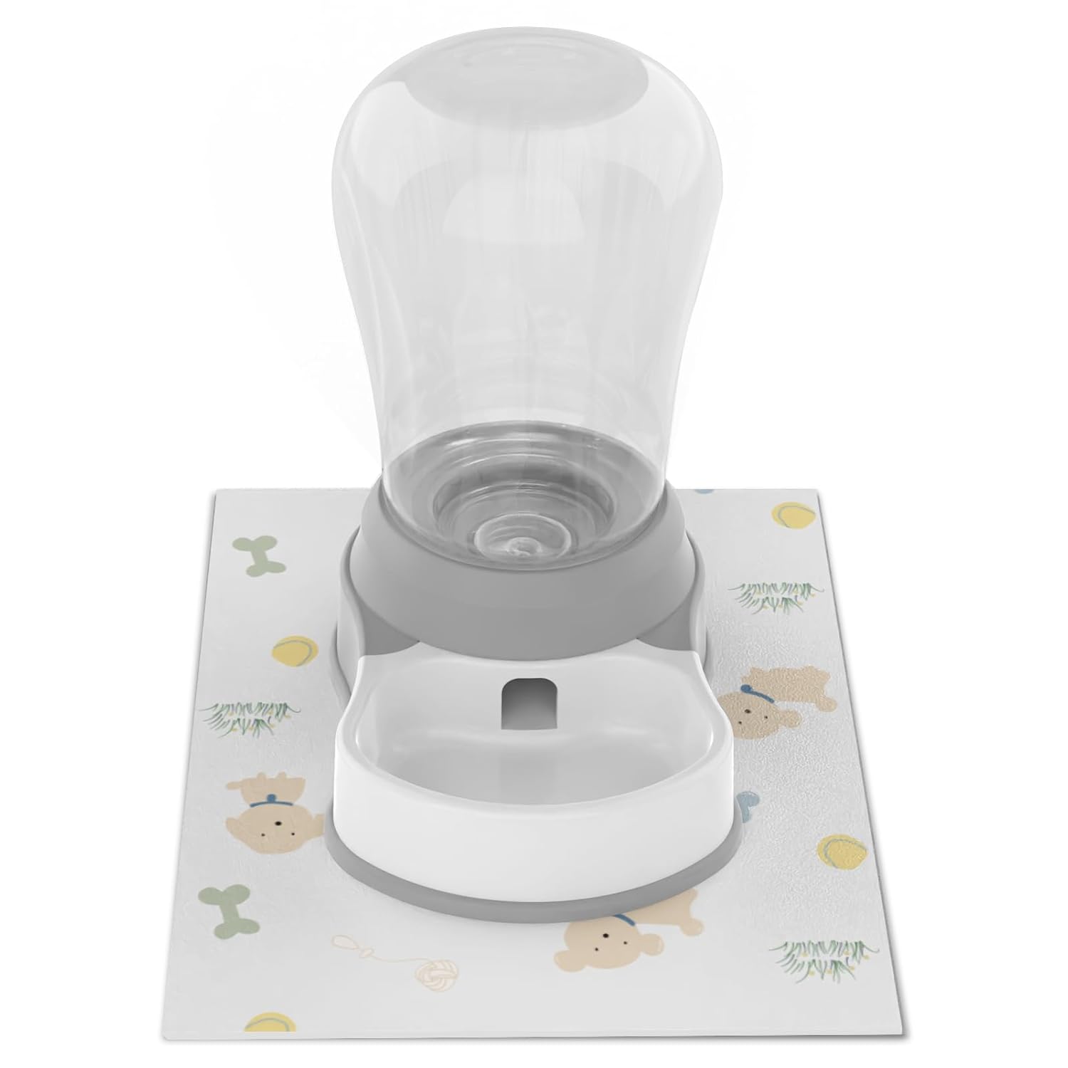 STALTWO Staltwo Automatic Dog Water Bowl Dispenser Large Capacity BPA-Free 6-Liter Pet Water Feeder with Non-Slip Mat for Cats and Dogs Grey