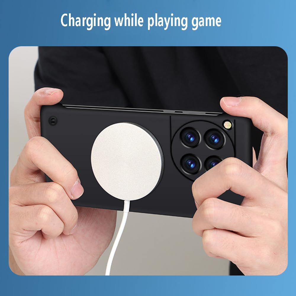 teroxa Teroxa Frameless Case for OnePlus 12 Compatible with MagSafe Ultrathin Slim Fit Matte PC Back Cover Black - View 2 of 7