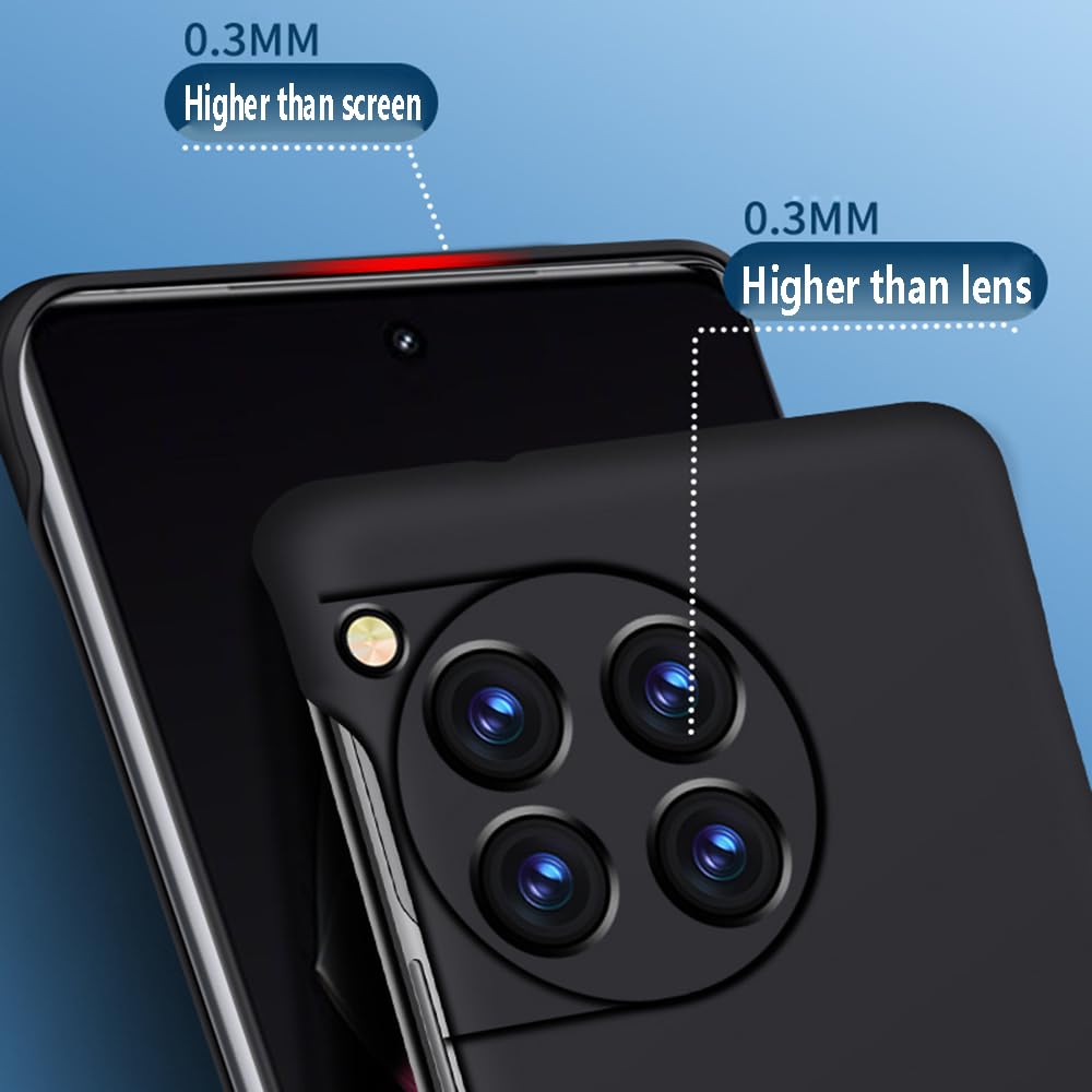 teroxa Teroxa Frameless Case for OnePlus 12 Compatible with MagSafe Ultrathin Slim Fit Matte PC Back Cover Black - View 6 of 7