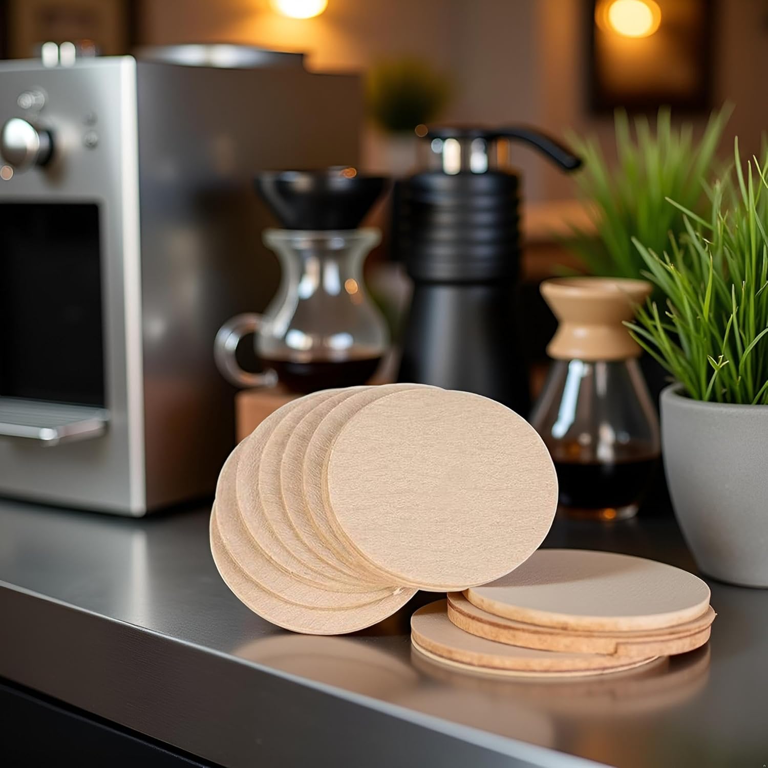 Juroicessry 100 Pcs No6 Coffee Filter for Moka Pot High Quality Coffee Filters for Perfect Brewing - View 5 of 7