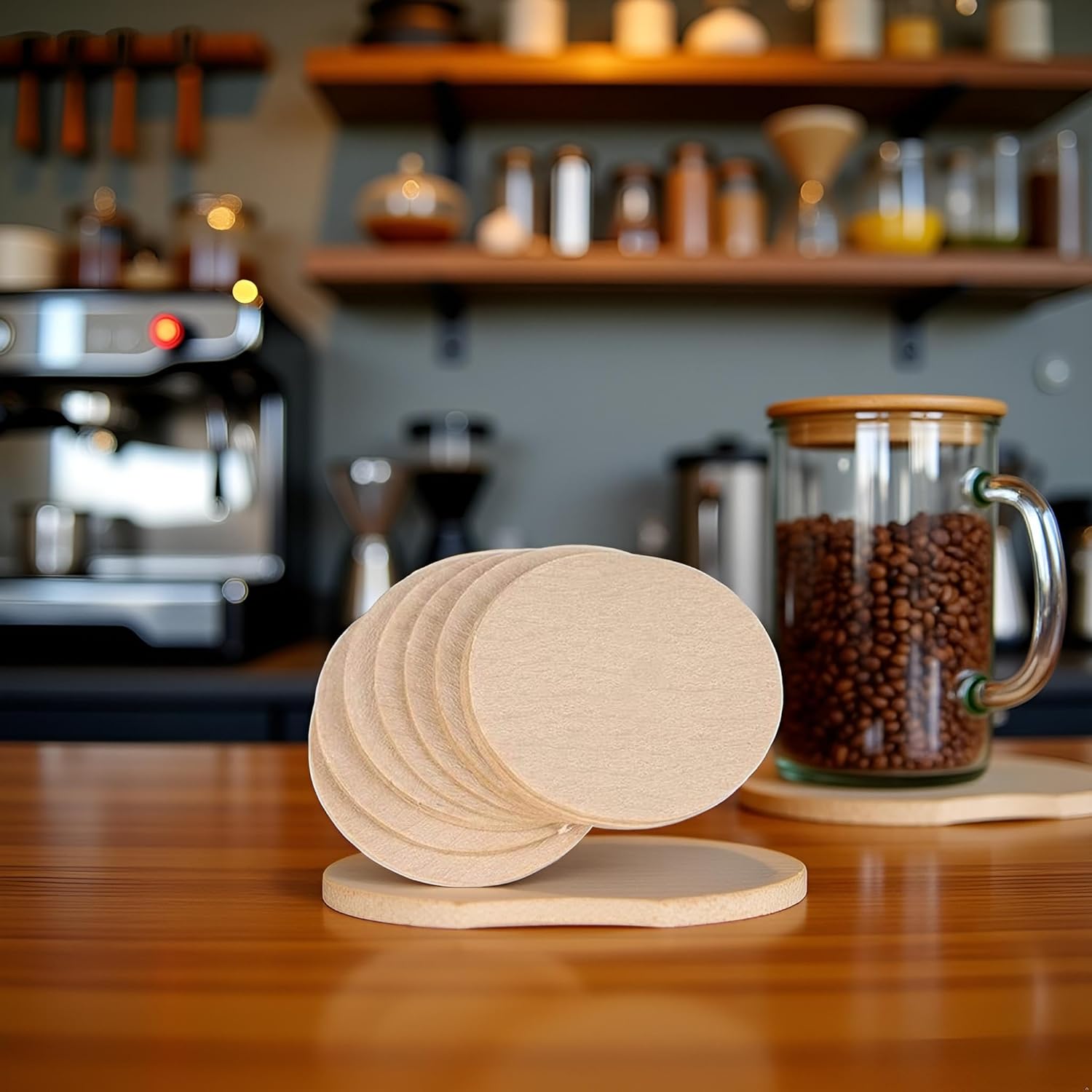 Juroicessry 100 Pcs No6 Coffee Filter for Moka Pot High Quality Coffee Filters for Perfect Brewing - View 7 of 7