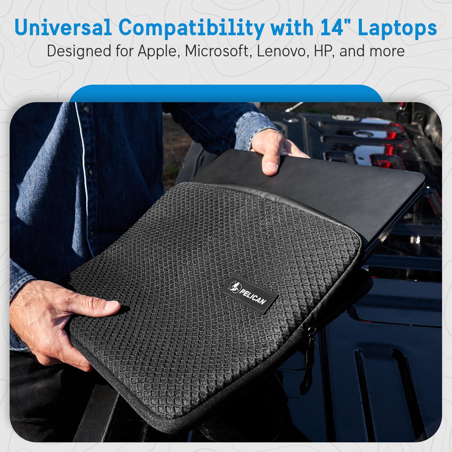 Pelican Pelican Traveler 14 Inch Laptop Case Compact Weather Resistant Heavy Duty Sleeve for MacBook Pro Air and All Laptops 12 to 14 Inches Black - View 6 of 7