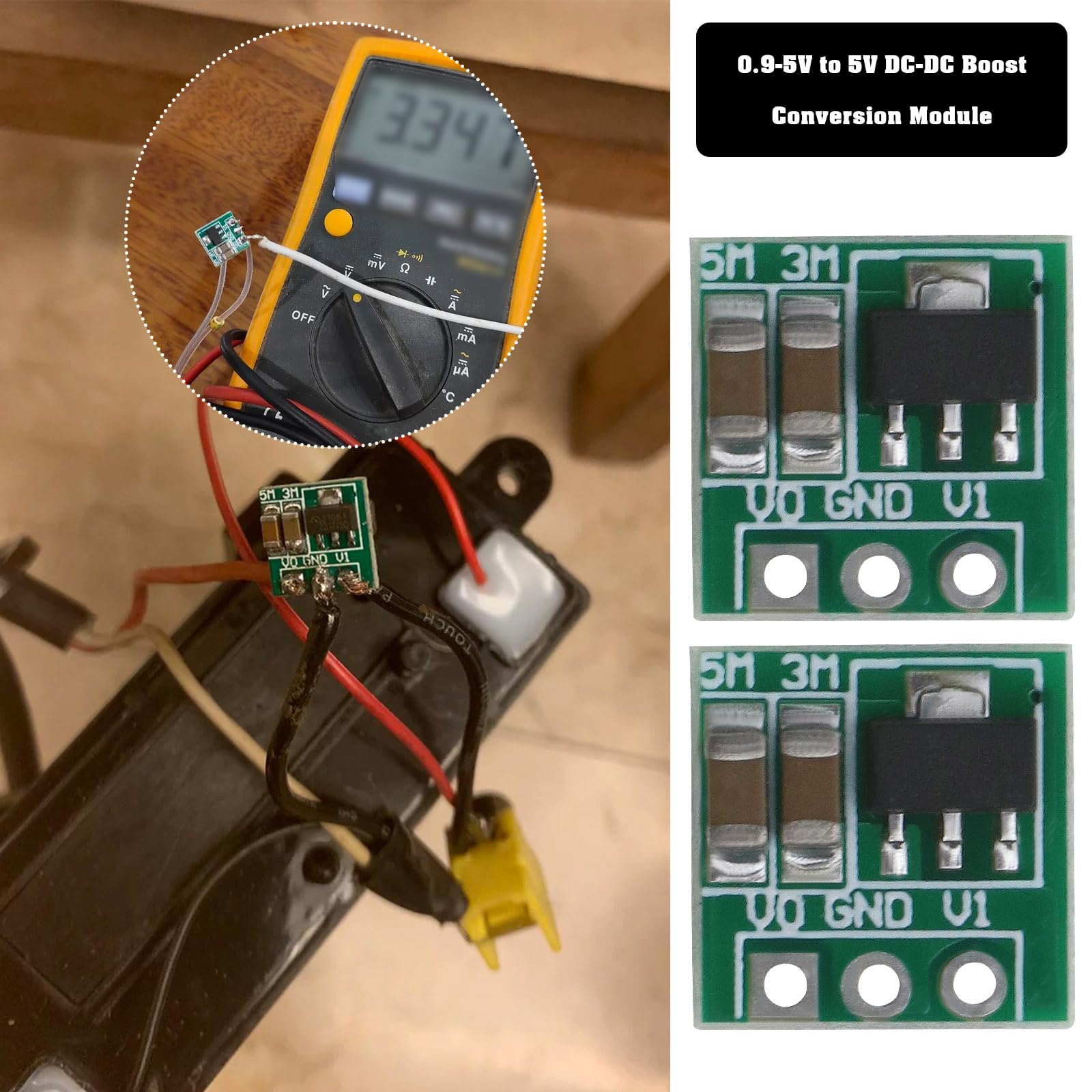 ECSiNG ECSiNG 10PCS DC-DC Step-Up Power Module 0.9-5V to 5V Voltage Boost Converter Board Compact Size Green - View 2 of 7